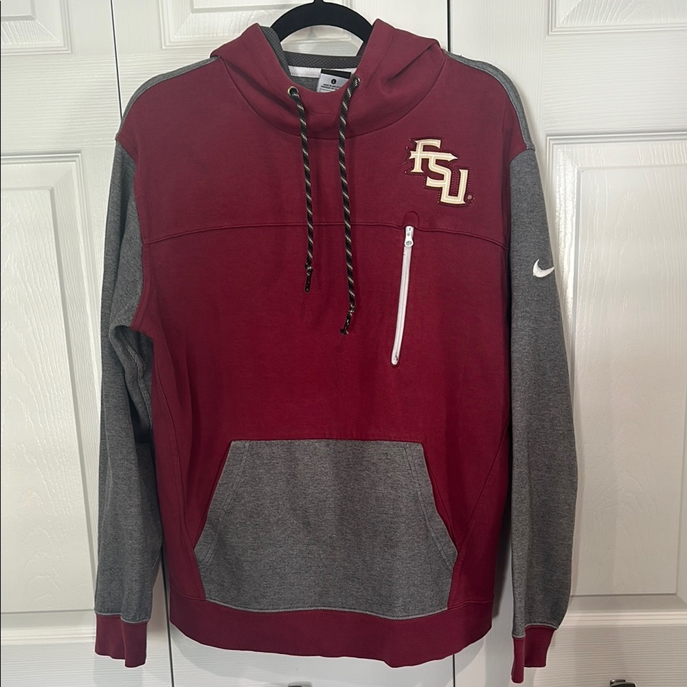 FSU Nike Garnet and Gray Hoodie